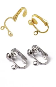 10 x Gold and 10 x Shiny Silver Simple Drop Clip Ons - Picture 1 of 2