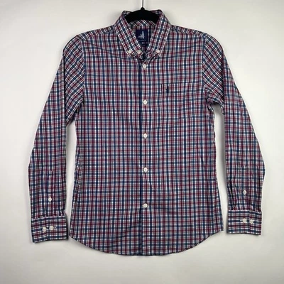 Johnnie-O Boys Button Down Shirt Plaid Size 12 Color Amethyst - Image 1 of 4