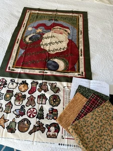 QUILT SET Weihnachtsmann WEIHNACHTEN ADVENTSSET 29 x 35 mit Anleitung - Bild 1 von 7