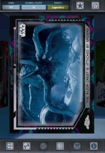 Star Wars Card Trader - Legendary Chrome Legacy Black Refractor Razor Crest 15cc