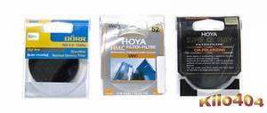 Hoya Pol Circular 55mm ✯ Hoya UV 52mm ✯ Dörr ND3 52mm ✯ TOP ✯ OVP - Picture 1 of 2