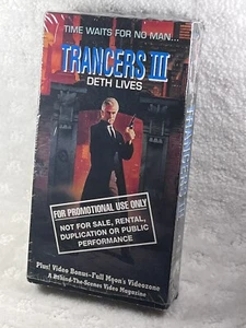 Vintage Trancers 3 III Deth lives Sci-Fi VHS (1993) Promotional - Tested!! - Picture 1 of 7
