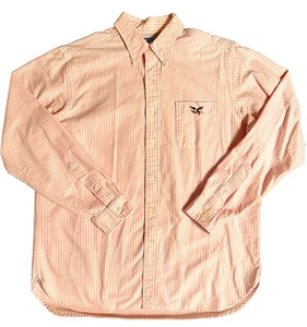 American Living Long Sleeve Men’s Large Button Down Shirt Pink & White Stripes - Picture 1 of 11