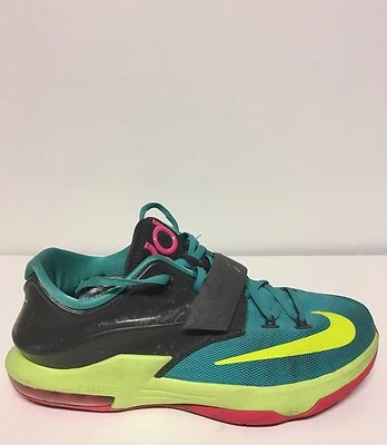 Nike KD 7 GS Talla 7Y Hyper Jade Volt Rosa Zapatos de Baloncesto Tenis Foto 1 de 4