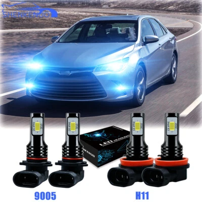 For Toyota Camry 2007-2017 4Pc 8000K Combo LED Headlight HIGH Low Beam Bulbs Kit - Image 1 of 4