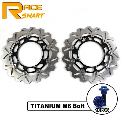 Rotores de disco de freio dianteiro + parafusos para Yamaha Road Star XV1700PC Warrior 2008-2014 - Imagem 1 de 4