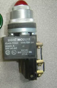 Square D 9001 KT-34R6, Pilot Light Push to Test Series B Red Lens Full Voltage - Imagen 1 de 4