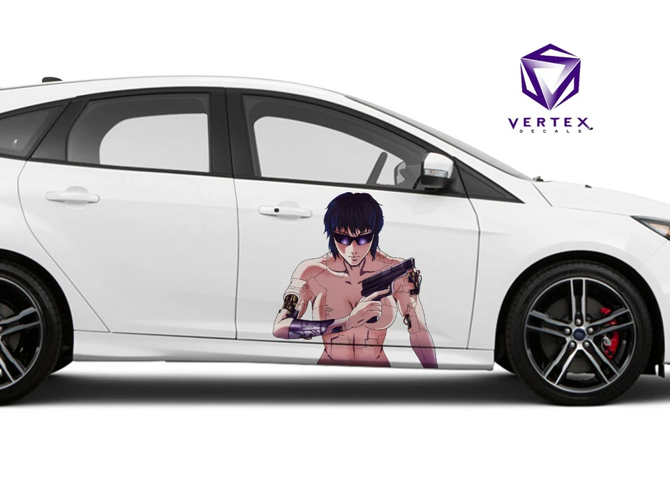 Ghost in the Shell Major Motoko 24" (Set of 2) Weatherproof Vinyl Side Decal X2 - Image 1 of 1