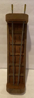 Handmade Shoot the Moon Game with Marble 12” Long X 3.5” Wide Rare !! Vintage - Image 1 of 4