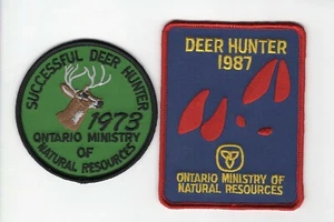 1973-87 Red Ontario Successful Deer Hunting Patches Reproductions - Picture 1 of 1