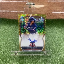 2023 Bowman Chrome Ricardo Olivar 1st Gold Mini-Diamond Refractor Auto (26/50)