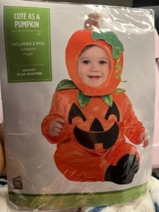 Cute as a Pumpkin Baby Jack-O-Lantern Halloween Costume - 12-24 Months #4125 - Picture 1 of 2
