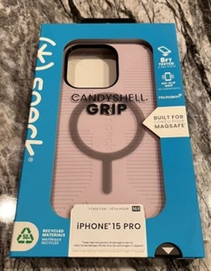 New  iPhone 15 Pro Speck Candyshell Grip MagSafe Case Authentic (Light Purple) - Afbeelding 1 van 4