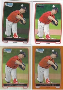BOSTON RED SOX - Bowman Prospect & Rookie Card Lots - 2010, 2011, 2012