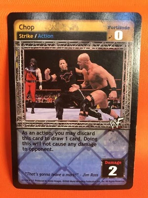 2000 WWF Raw Deal  Card #1 Chop Stone Cold Steve Austin - Image 1 of 2