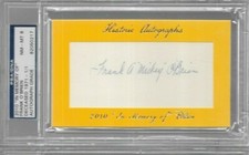 2010 Historic Autographs Frank O'Brien Phillies Debut 1938 D.1971PSA 8 -1/1 