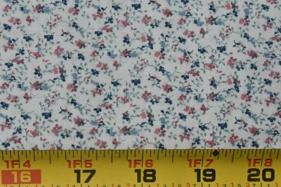 28" Long, Vintage, Pink & Blue Calico on White, Concord, Joan Kessler, P7419 - Image 1 of 4