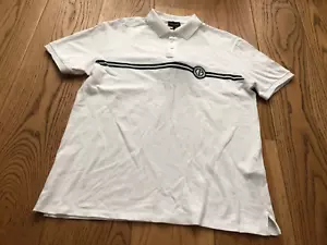 GIORGIO ARMANI TENIS CLÁSICO HURLINGHAM G.A. CAMISA POLO BLANCA ETIQUETA NEGRA GRANDE - Imagen 1 de 22