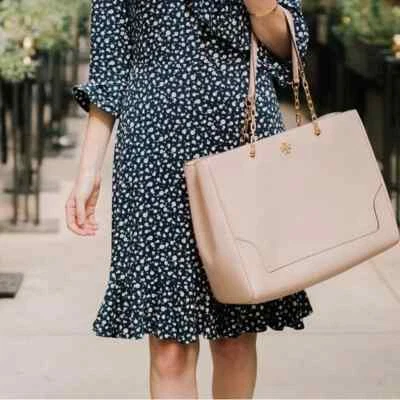 NUEVO Bolso de Mano Tory Burch Marsden - Color Roble Claro Foto 1 de 4