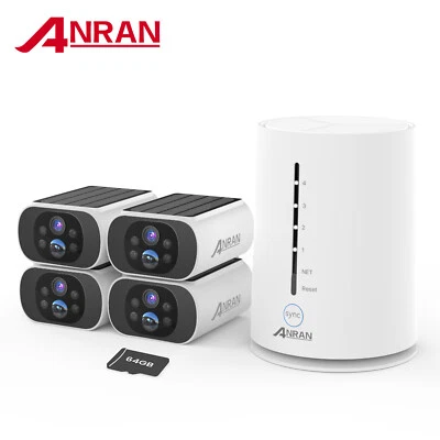 ANRAN Wireless Security Camera System Solar 4MP CCTV Spotlight Local Storage - Image 1 of 4