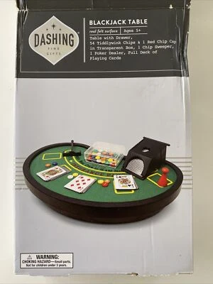 Mini Blackjack Table Set With All Accessories by Dashing Fine Gifts (NIB) - Image 1 of 4