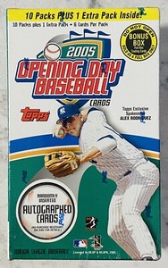 NEW & SEALED ~ TOPPS 2005 OPENING DAY BASEBALL CARDS 10 PACKS PLUS 1 EXTRA PACK