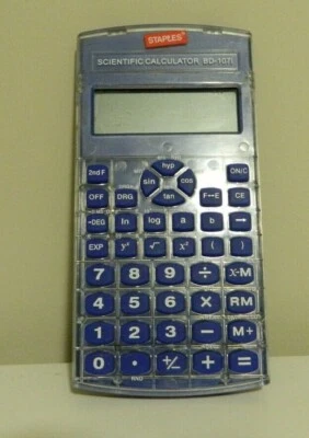 Staples Scientific Handheld Calculator BD-107i Blue Lightweight 6" Long - Image 1 of 4
