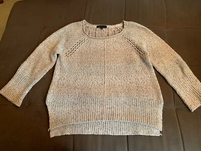 SANCTUARY SHADES OF BEIGE 3/4 LENGTH HIGH LOW SWEATER SZ M - Image 1 of 4