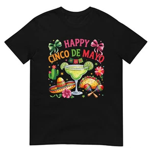 Happy Cinco de Mayo Fiesta Mexican Party Men Women Kids T-Shirt - Picture 1 of 17