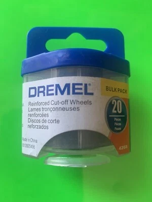 Ruedas de corte reforzadas con fibra de vidrio de 1-1/4" marca Dremel 426B (20 por paquete) LEER Foto 1 de 4