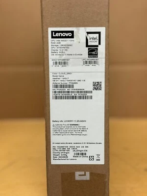 New Lenovo Ideapad 1 14" 14IGL7 Laptop Intel Celeron N4020, 4GB Ram, 128 GB EMMC - Image 1 of 2