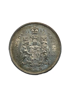 COLLECTABLE 1965 CANADA 50 Cent SILVER RARE Coin - Picture 1 of 2