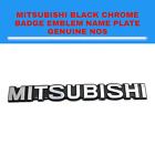 Mitsubishi Emblem Name Plate Badge Black Chrome Genuine Nos Mb1171501 Mb117150-1