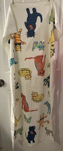 Creative Bath White Cotton Cats, Dogs Bath size Towel 27” x 50” NEW - Picture 1 of 15