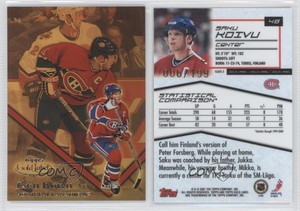 2000-01 Topps Gold Label Class 3 Gold /199 Saku Koivu #48