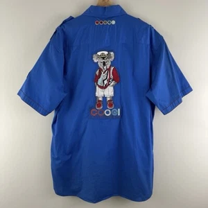 Coogi Australia Mens Shirt XL Short Sleeve Button Up Embroidery Koala - Picture 1 of 12