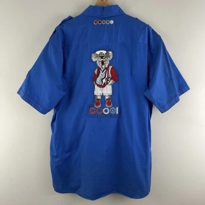 Coogi Australia Mens Shirt XL Short Sleeve Button Up Embroidery Koala - Image 1 of 4