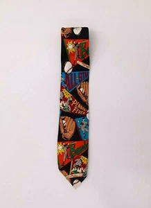 Men's Silk Tie Baseball Sports 100% Silk Vintage - Picture 1 of 4
