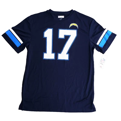 NFL TEAM APPAREL Men CHARGERS #17  Philip Rivers  T-Shirt Blue Large w/ Tags - Image 1 of 4