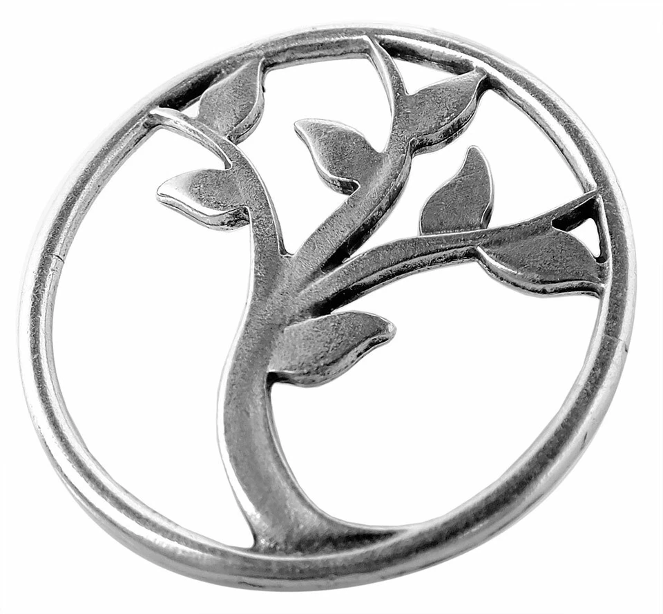 Minott Gioiello Pendente | Medaglione Albero In Ottone, Placcato Argento 35143 - Immagine 1 di 1