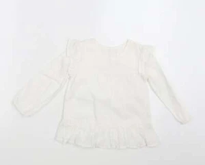 Matalan Girls White Cotton Blend A-Line Size 2-3 Years - Picture 1 of 12
