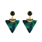 Vintage Geometric Earrings - Triangular Drop Dangle Style
