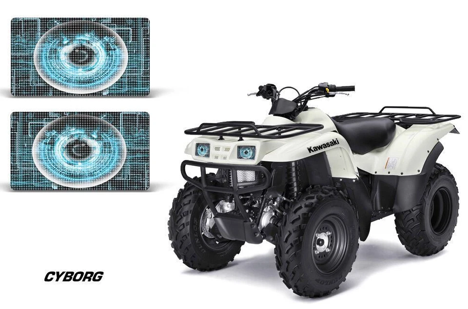 Kit de gráficos de ojos de faros ATV cubierta de calcomanía para Kawasaki Prairie 360 AZUL CYBORG Foto 1 de 1