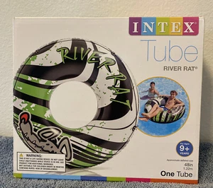Intex River Rat Inflatable 48" Lake Towable Floating Tube Green New Sealed - Picture 1 of 4