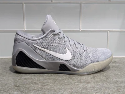 Nike Kobe IX 9 Elite Low iD 677992-992 Grey Flyknit Custom 100% Authentic Sz10.5 - Image 1 of 4