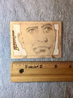 Indiana Jones Heritage Sketch Trading Card By Sarah Wilkinson Topps Mola Ram - Image 1 of 4