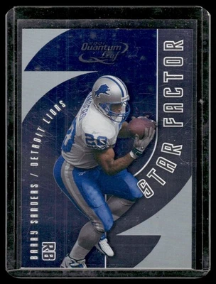 2001 Quantum Leaf Star Factor Barry Sanders 0951/2000 Detroit Lions #SF-35 - Image 1 of 2