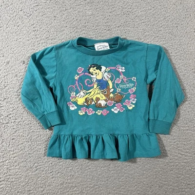 VTG Disney Princess Snow White Sz 4T Girls Graphic Shirt Seven Dwarfs Ruffle - Image 1 of 4