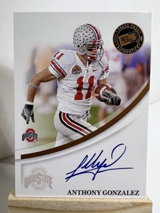 2007 Press Pass ANTHONY GONZALEZ Auto Bronze Ohio State Buckeyes - Picture 1 of 3