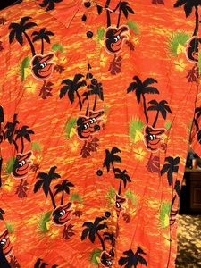 Baltimore Orioles Hawaiihemd Gr. XL Kurzarm Knopfleiste - Bild 1 von 4